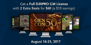 Mesa Mundi - D20PRO 2017 Gen Con sale (Twitter)