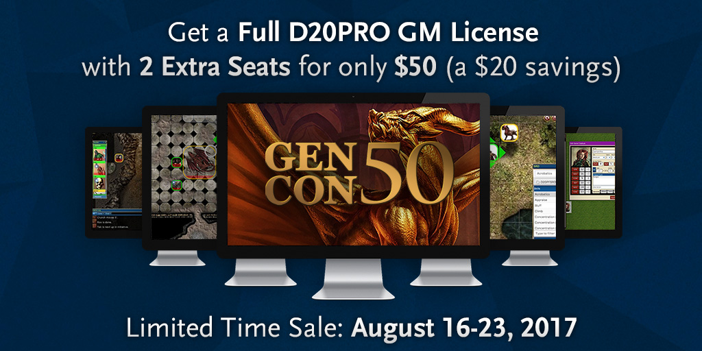 D20PRO Gen Con Sale