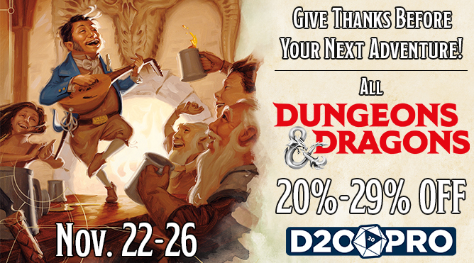 D20PRO Thanksgiving Sale