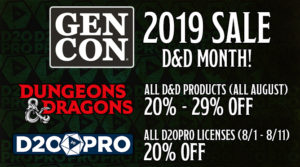 August Sale and D&D Month