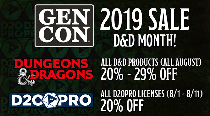 August Sale and D&D Month